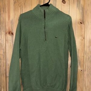 Lacoste Men's Green Half-Zip Sweater